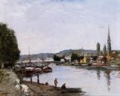 尤金 布丹 : Rouen, View from the Queen's Way